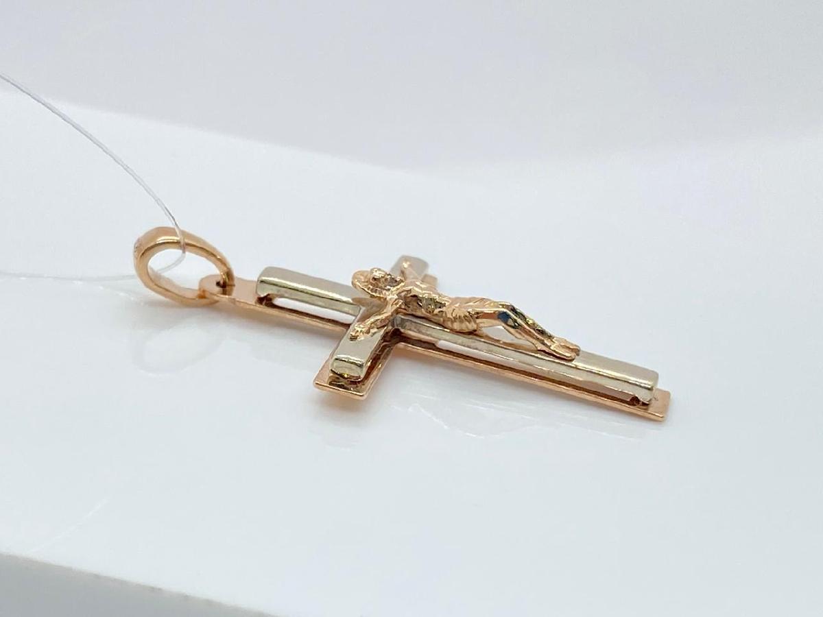 ПОДВЕСКА КРЕСТ без камня (Au 585)