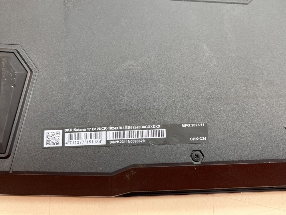 Ноутбук MSI Katana 17; Core I5-12450H, GeForce RTX 3050, 32 Гб, 512 GB, Нет