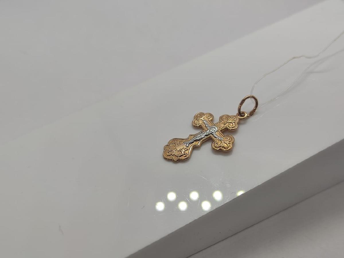 20-0254 ПОДВЕСКА КРЕСТ без камня (Au 585)