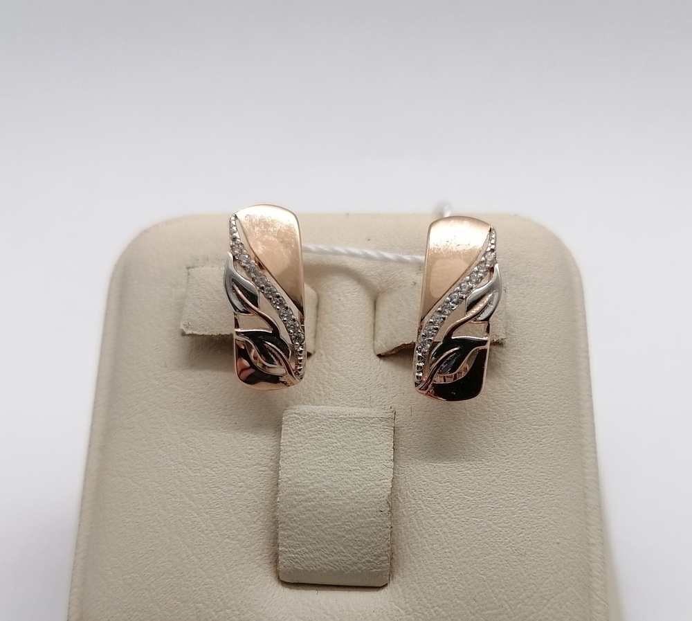 СКМИ585 СЕРЬГИ С КАМНЯМИ (Au 585)