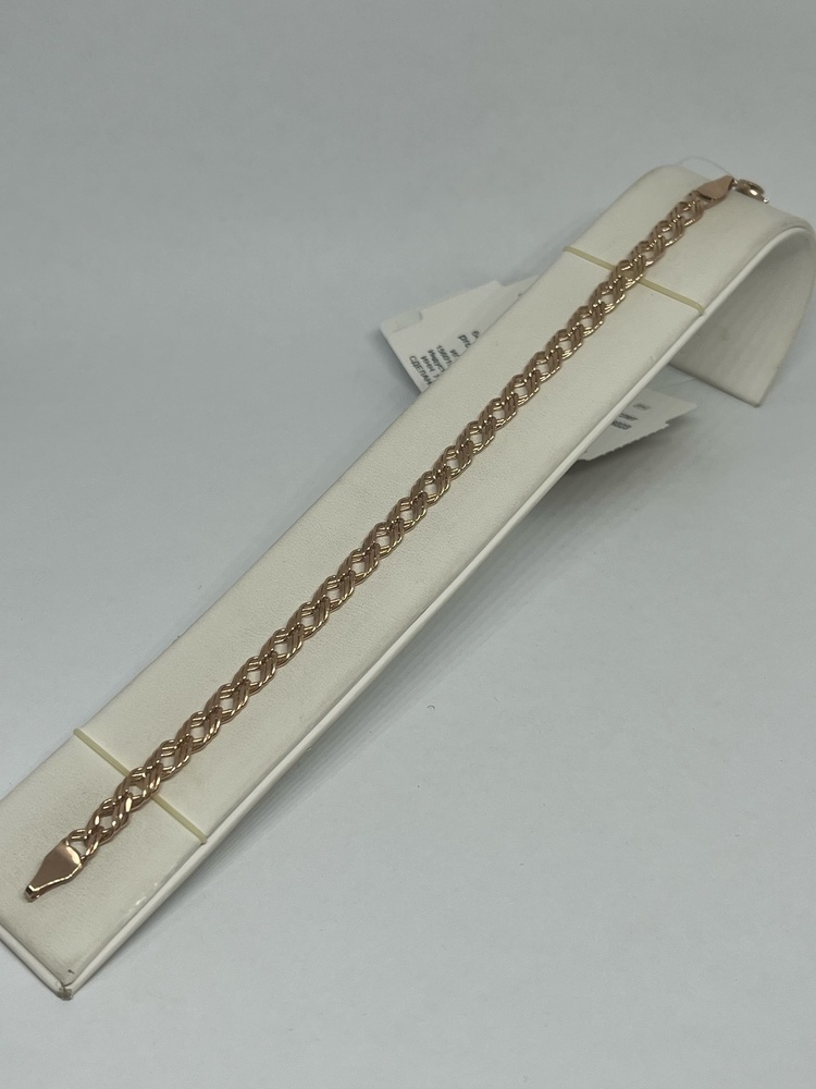 БРАСЛЕТ ПУСТОТЕЛЫЙ Ромб тройной (Au 585)