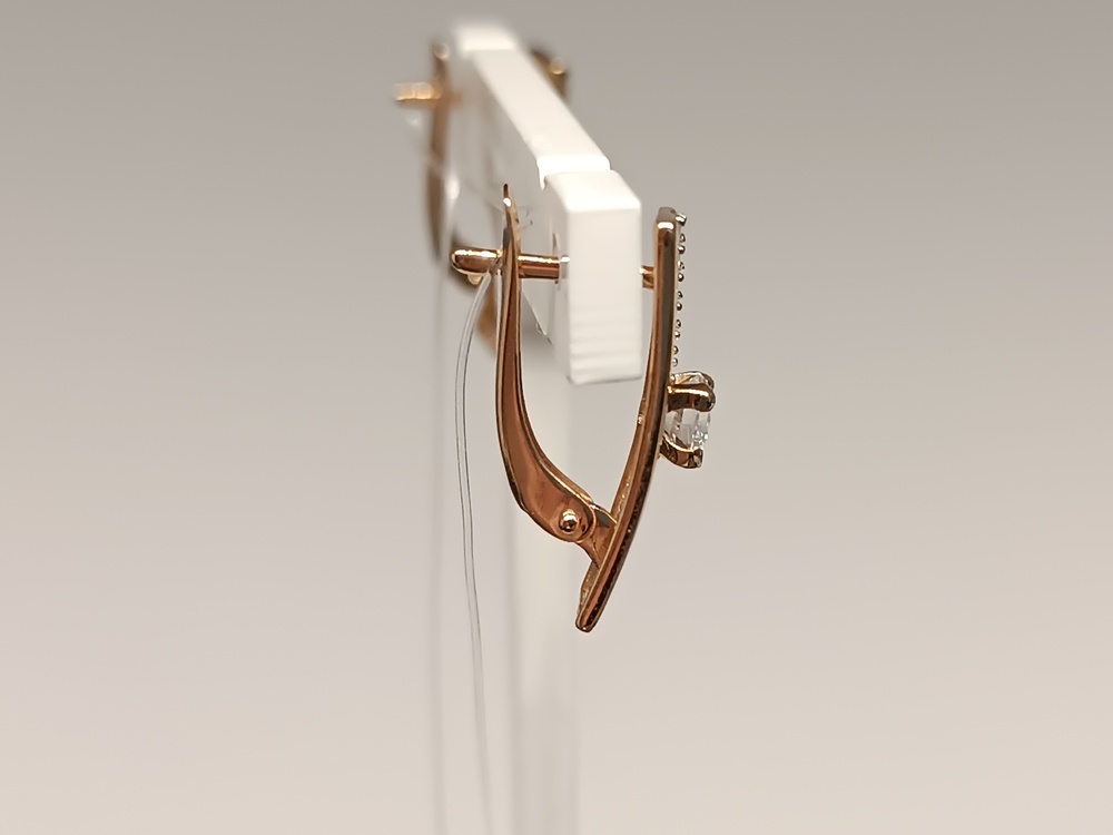 020272-1102 СЕРЬГИ С КАМНЯМИ (Au 585)