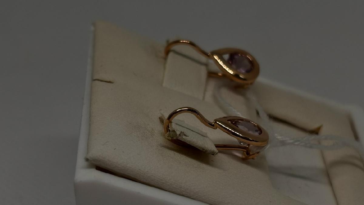 СЕРЬГИ С КАМНЕМ (Au 585)