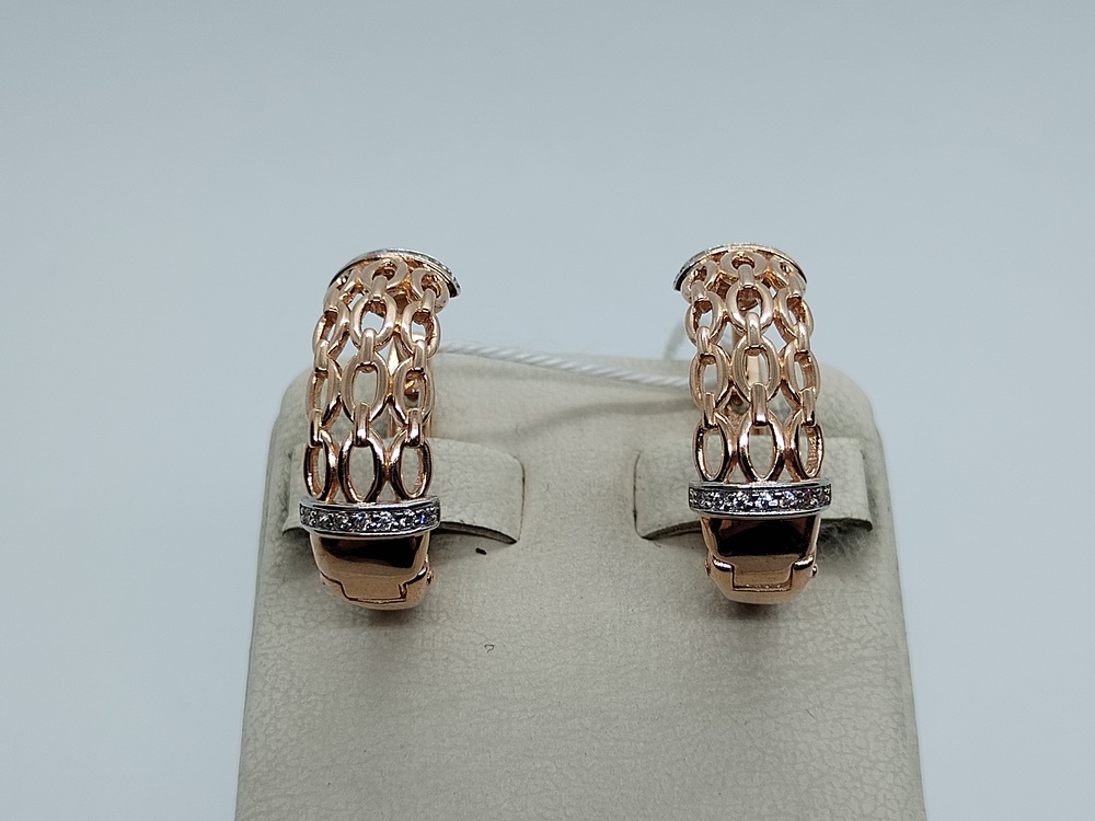 СКМИ585 СЕРЬГИ С КАМНЯМИ (Au 585)