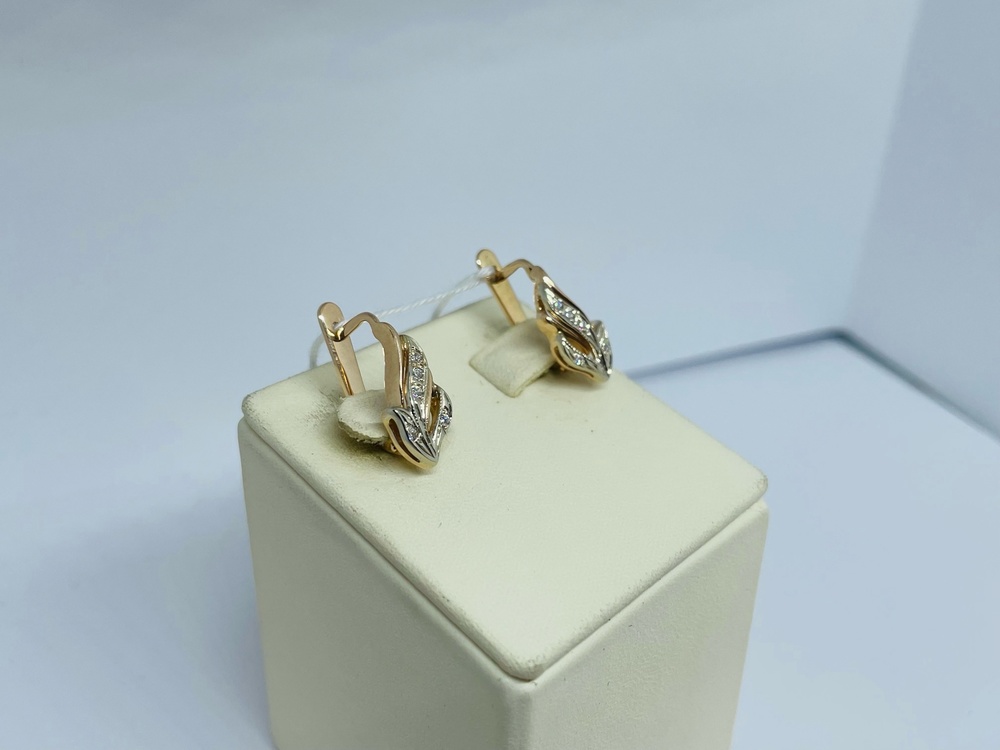 СКМИ585 СЕРЬГИ С КАМНЯМИ (Au 585)