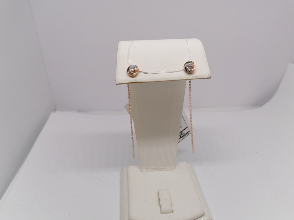 СЕРЬГИ С КАМНЕМ (Au 585)