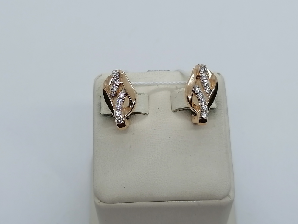 СКМИ585 СЕРЬГИ С КАМНЯМИ (Au 585)