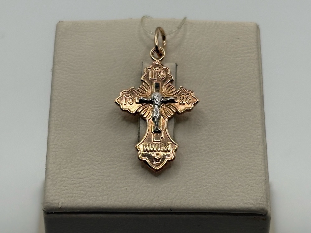 ПОДВЕСКА КРЕСТ без камня (Au 585)