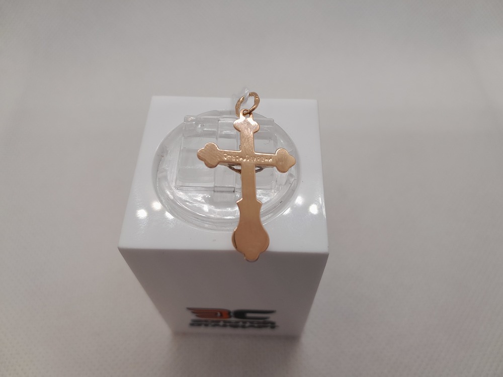 ПОДВЕСКА КРЕСТ БЕЗ КАМНЯ (Au 585)