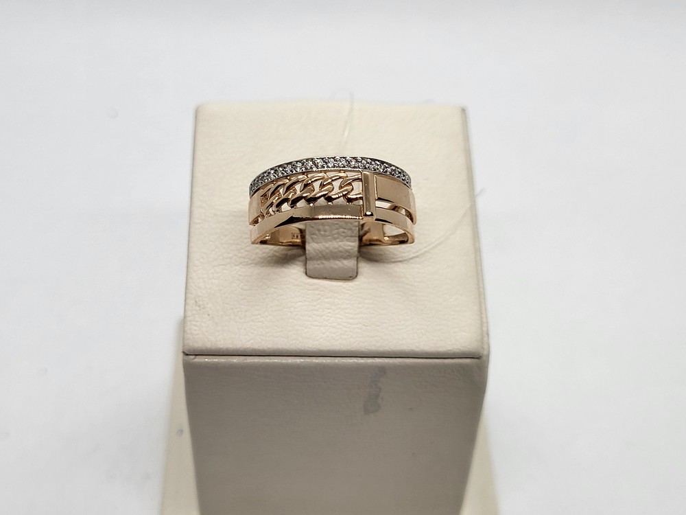 КОЛЬЦО С КАМНЯМИ (Au 585)