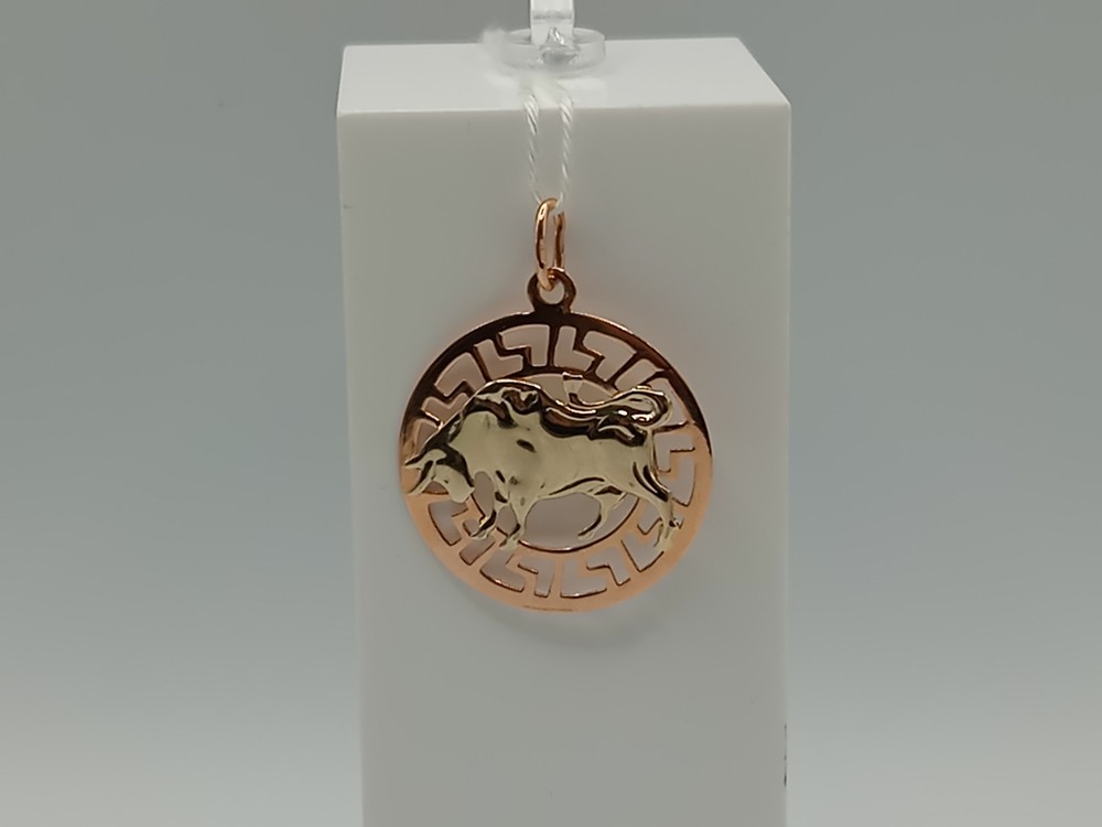 ПОДЗЗТ585 ПОДВЕСКА ЗНАК ЗОДИАКА ТЕЛЕЦ (Au 585)