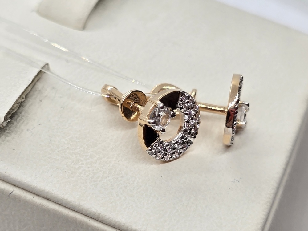 СЕРЬГИ ПУСЕТЫ с камнями (Au 585)