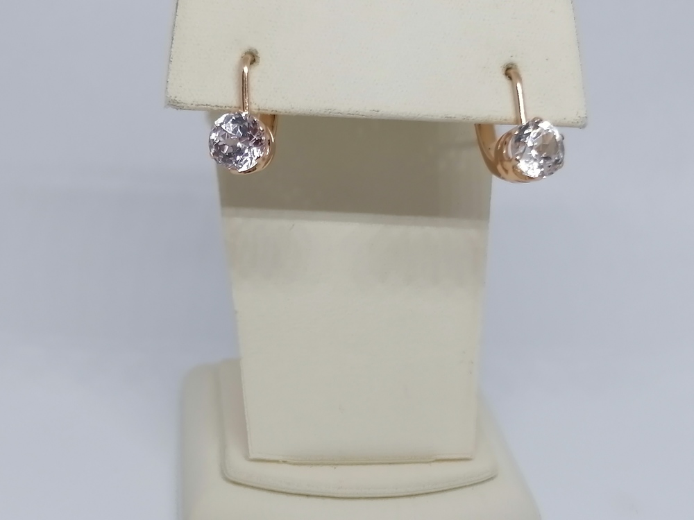 СКМ583 СЕРЬГИ С КАМНЕМ (Au 583)