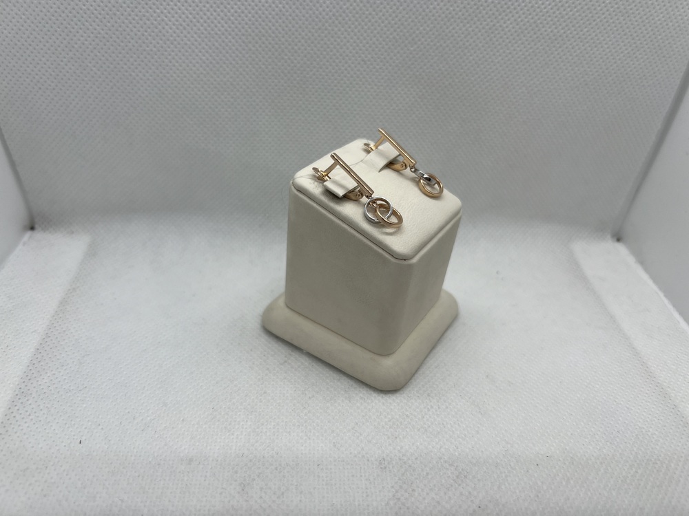 01-207390 СЕРЬГИ БЕЗ КАМНЯ (Au 585)