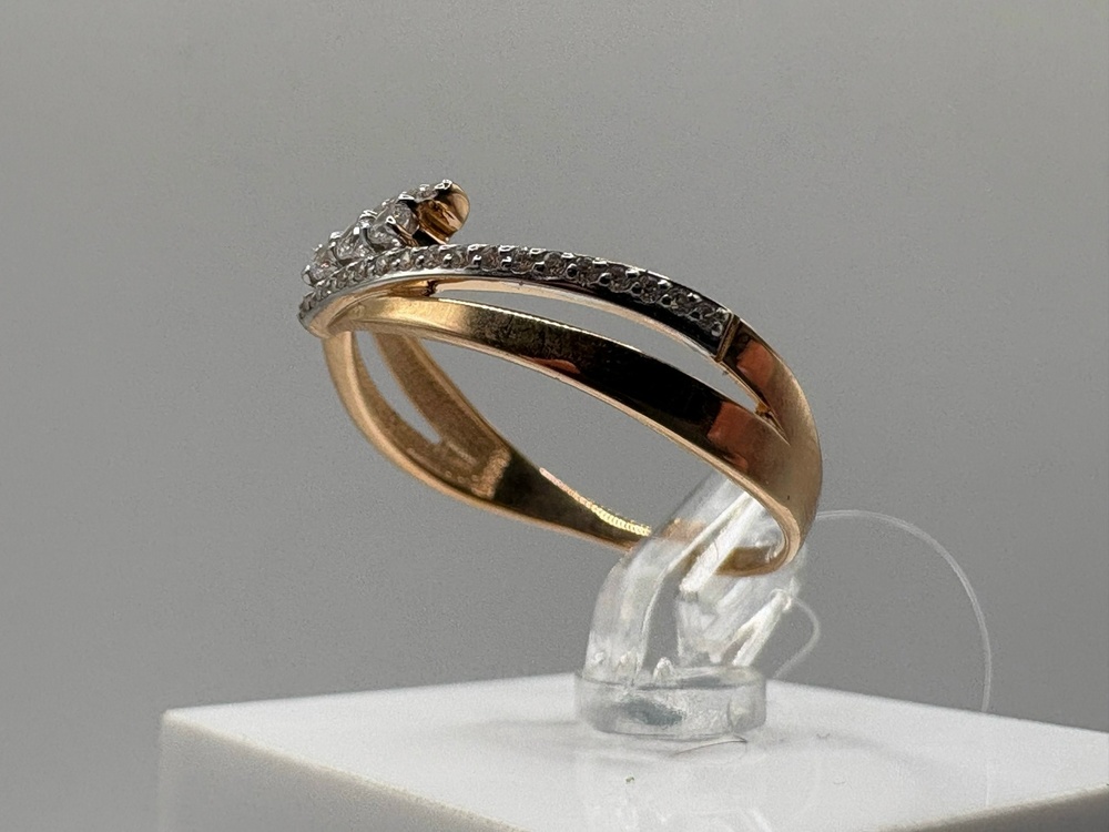 КОЛЬЦО С КАМНЯМИ (Au 585)