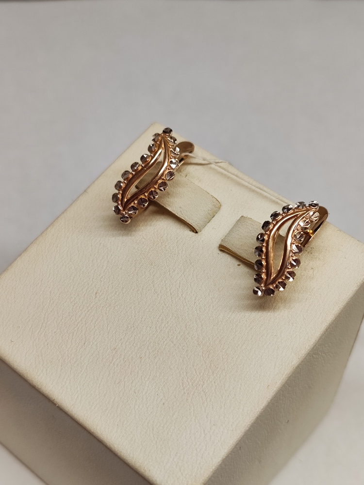 СБКМ585 СЕРЬГИ БЕЗ КАМНЯ (Au 585)