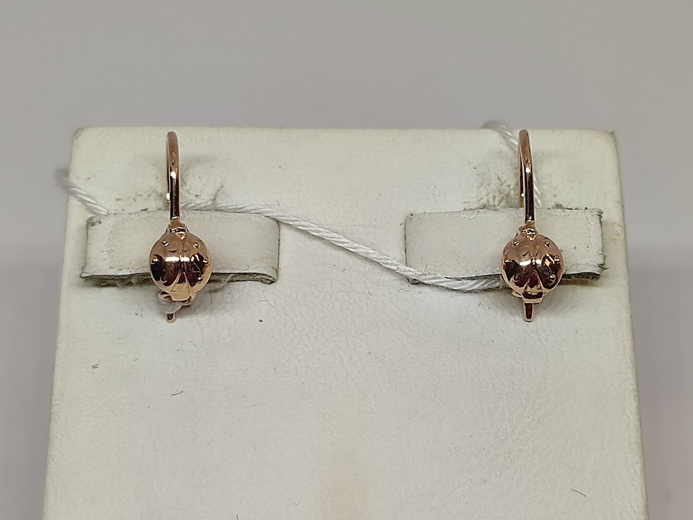 СБКМ585 СЕРЬГИ БЕЗ КАМНЯ (Au 585)