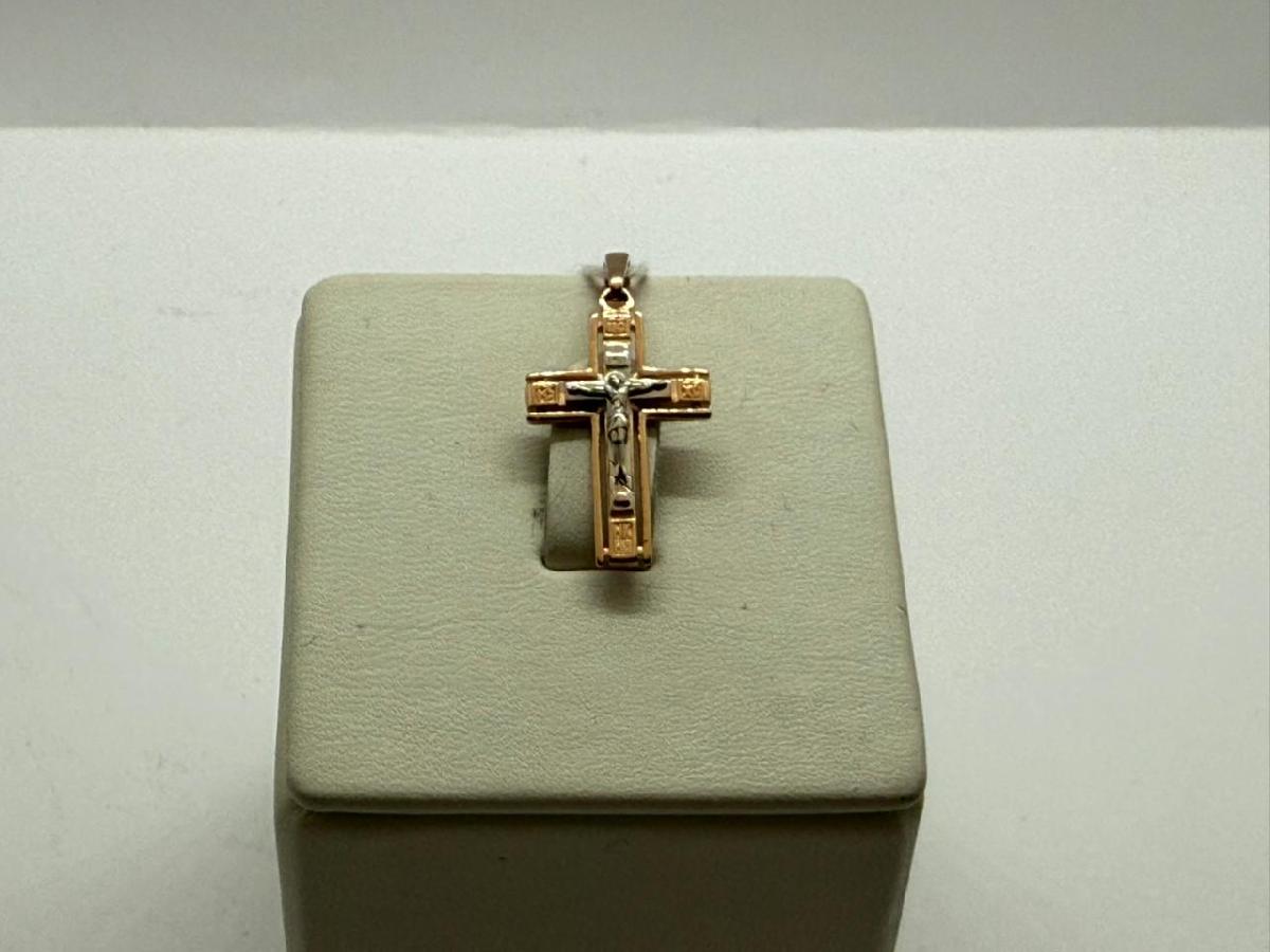 ПОДВЕСКА КРЕСТ БЕЗ КАМНЯ (Au 585)
