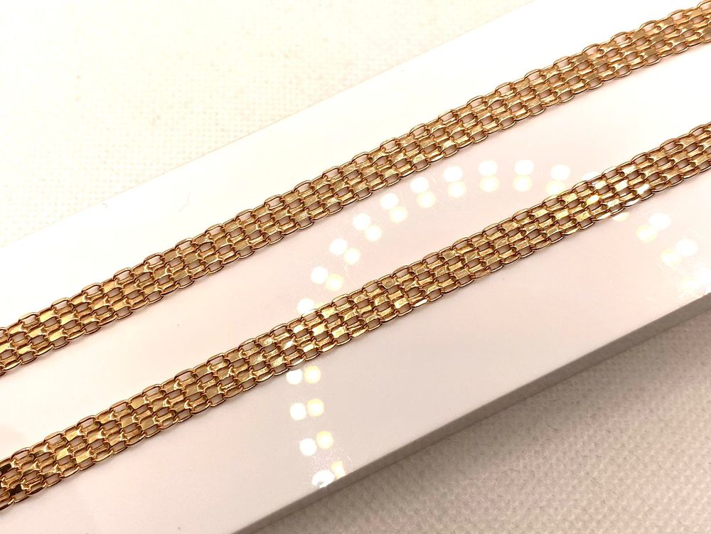 ЦЕПЬ ПУСТОТЕЛАЯ Бисмарк машинный (Au 585)