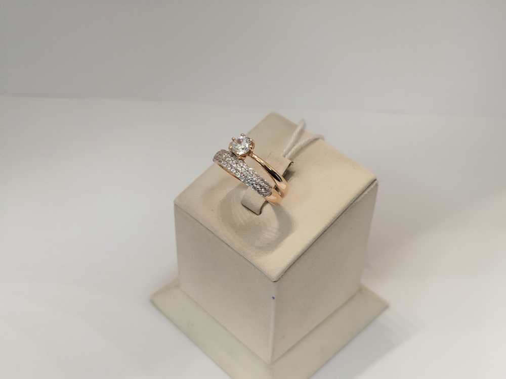 КОЛЬЦО С КАМНЯМИ (Au 585)