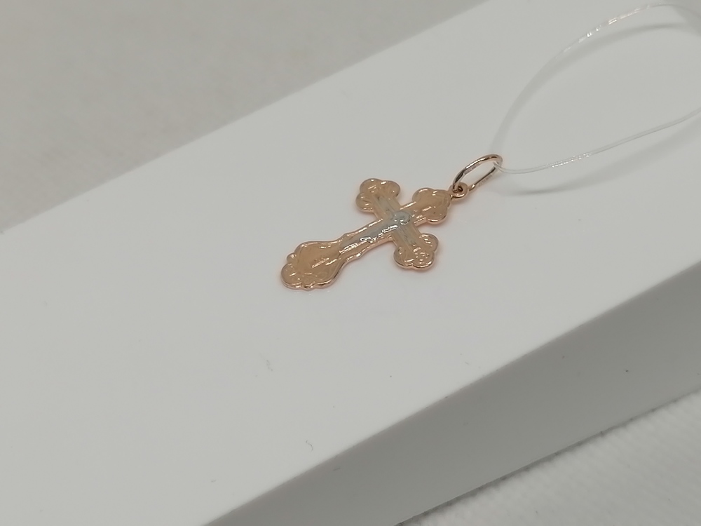 ПОДВЕСКА КРЕСТ без камня (Au 585)