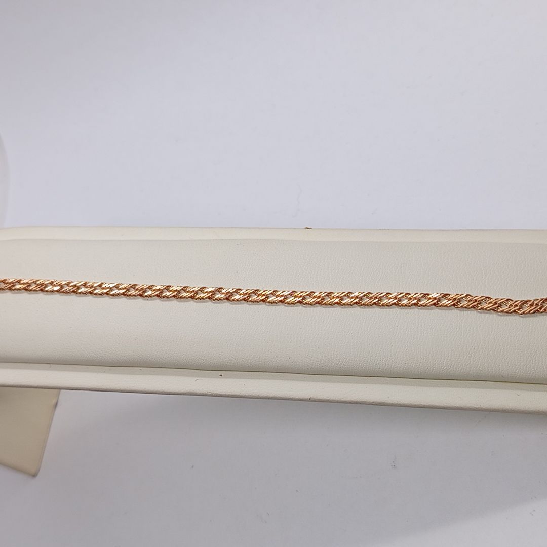 БРАСЛЕТ ПОЛНОВЕСНЫЙ Ромб двойной Au 585