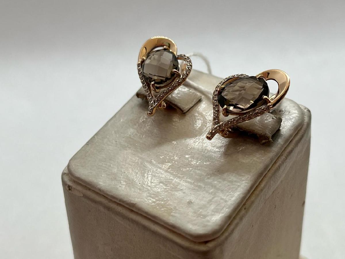 СКМИ585 СЕРЬГИ С КАМНЯМИ (Au 585)