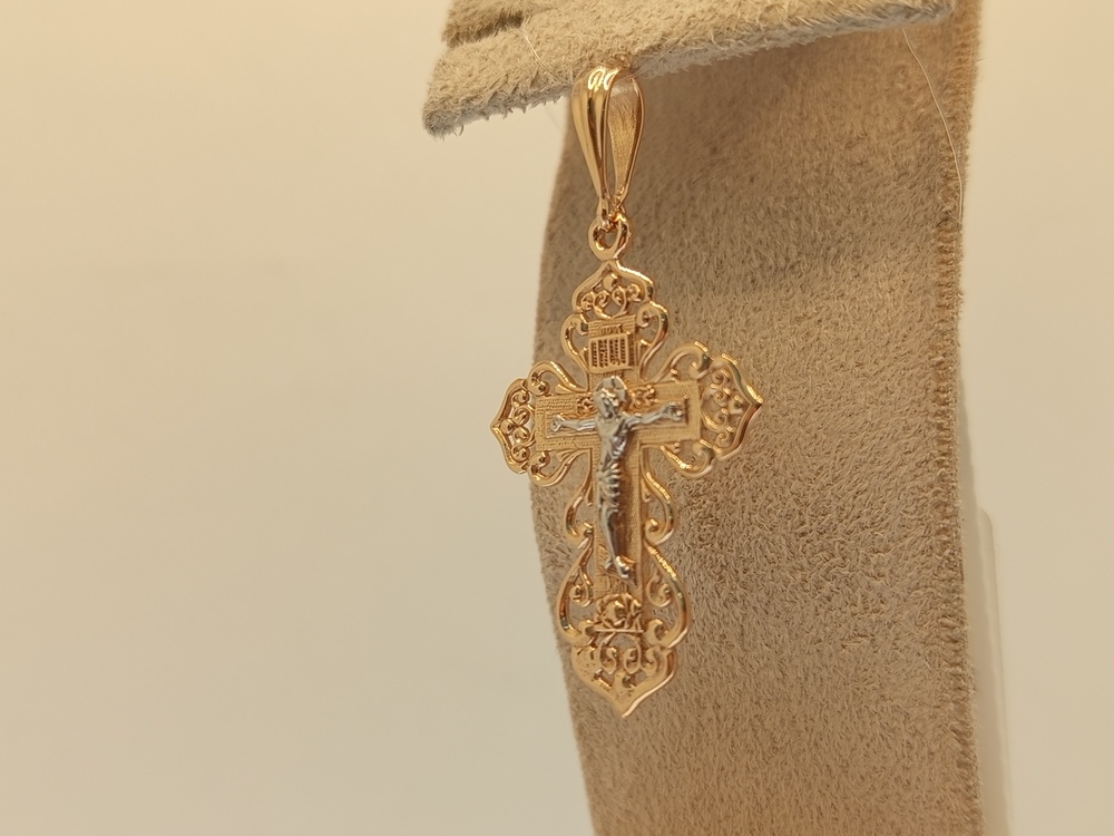 810-00296-10-00-00-00 ПОДВЕСКА КРЕСТ без камня (Au 585)