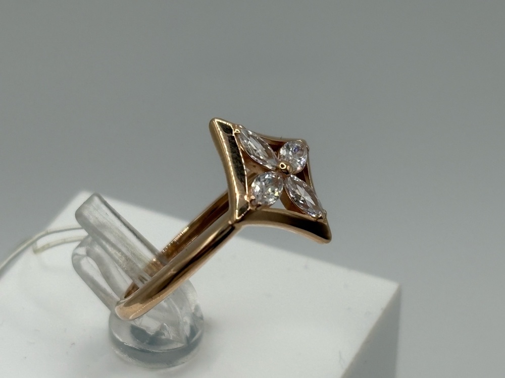 КОЛЬЦО С КАМНЯМИ (Au 585)