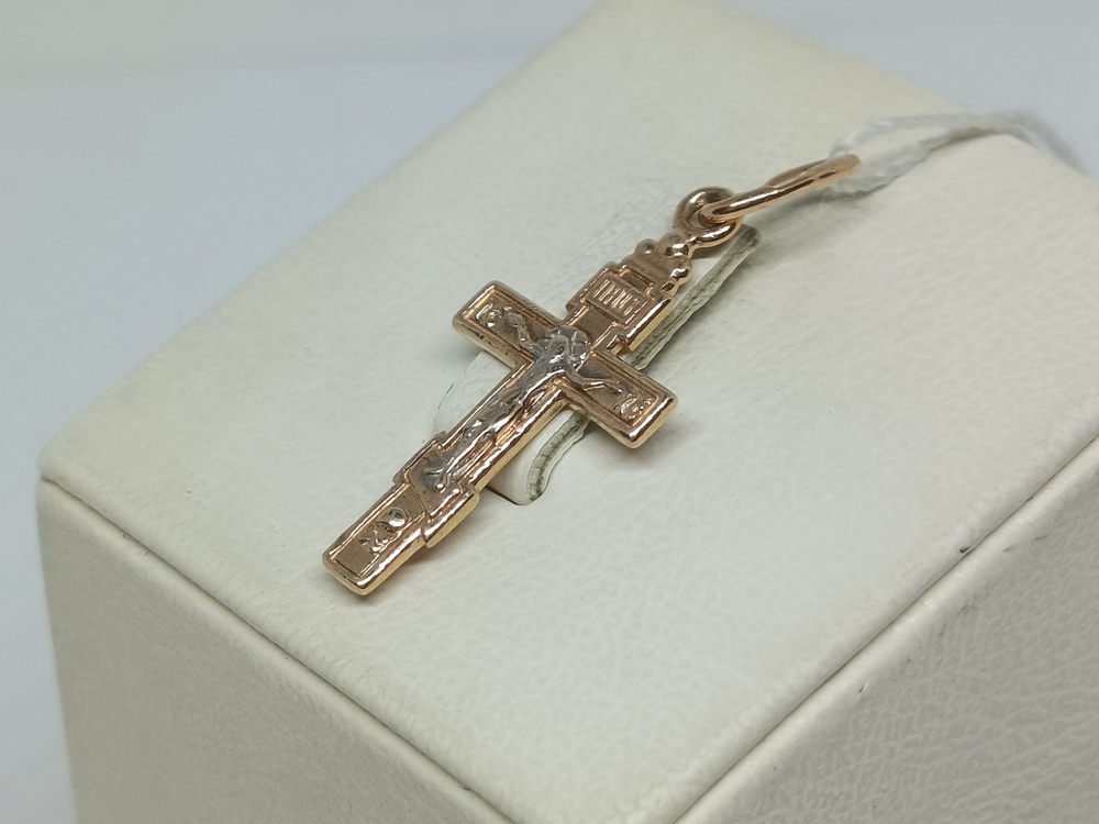 ПОДКБК585 ПОДВЕСКА КРЕСТ БЕЗ КАМНЯ (Au 585)