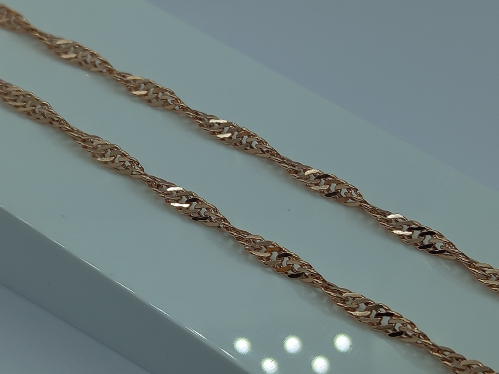 ЦЕПЬ ПУСТОТЕЛАЯ Сингапур (Au 585)