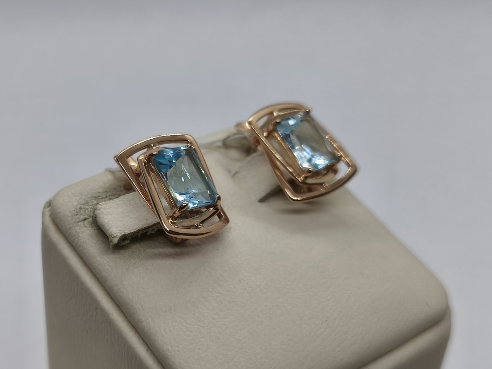 СЕРЬГИ С КАМНЕМ (Au 585)