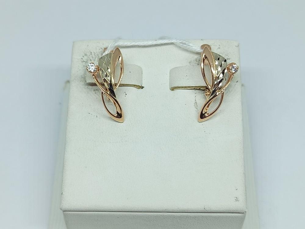 СЕРЬГИ С КАМНЕМ (Au 585)