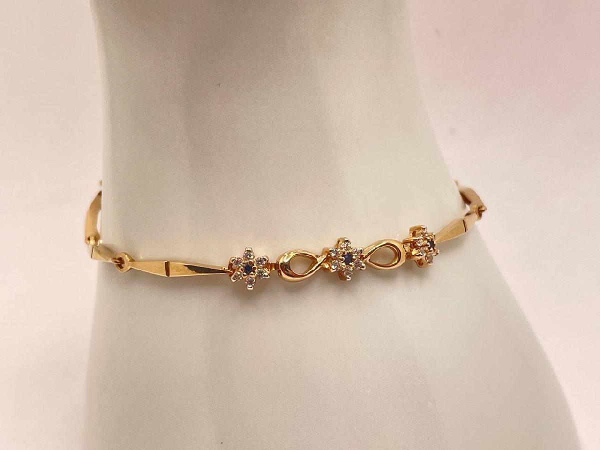 Б585 БРАСЛЕТ С КАМНЯМИ (Au 585)