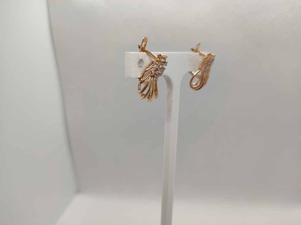 СКМИ585 СЕРЬГИ С КАМНЯМИ (Au 585)