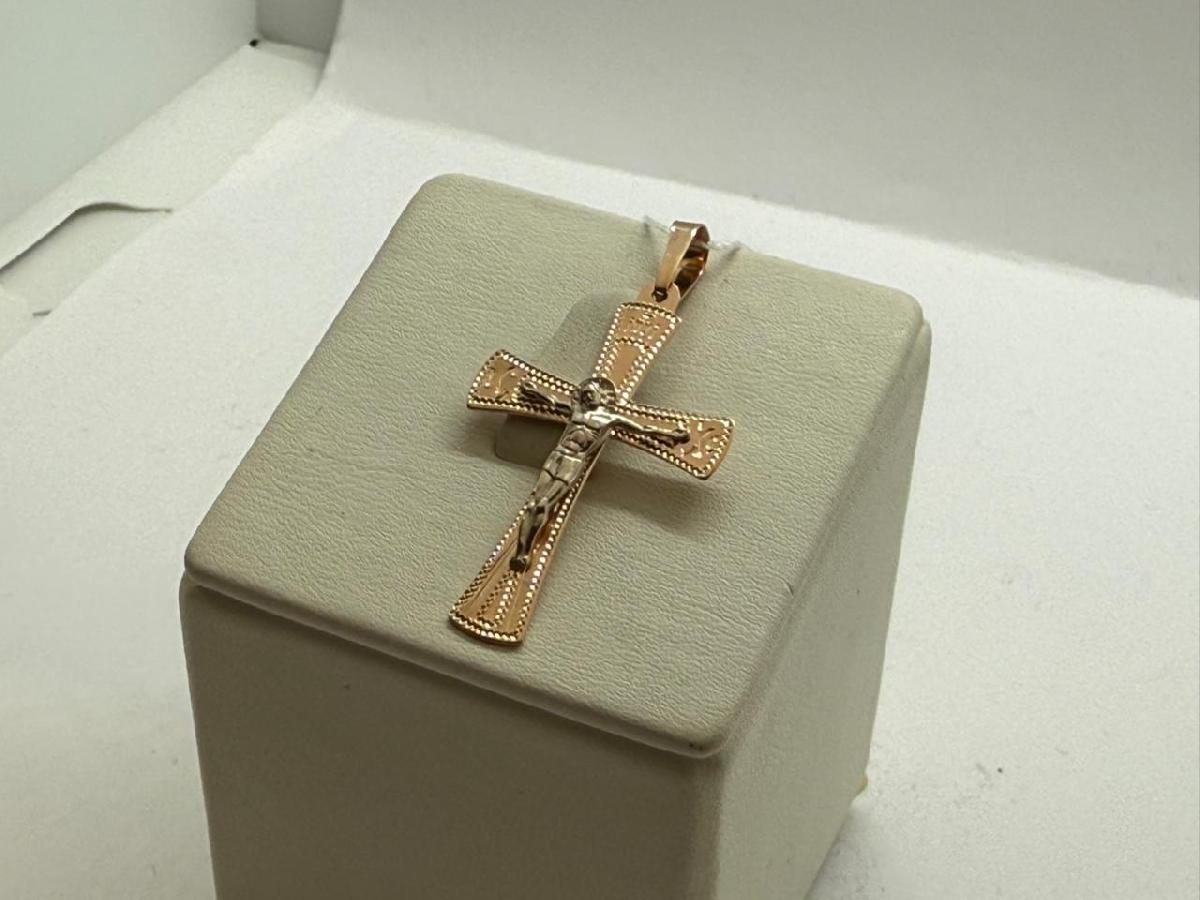 ПОДВЕСКА КРЕСТ без камня (Au 585)