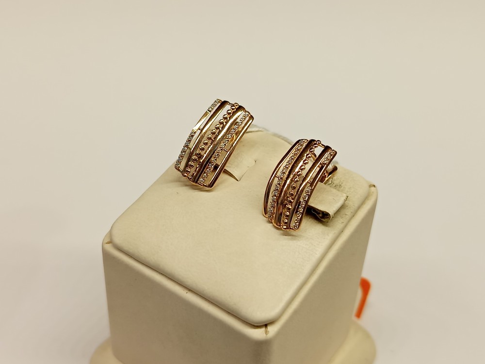 СКМИ585 СЕРЬГИ С КАМНЯМИ (Au 585)