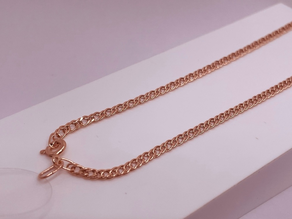 ЦЕПЬ ПУСТОТЕЛАЯ Ромб двойной (Au 585)