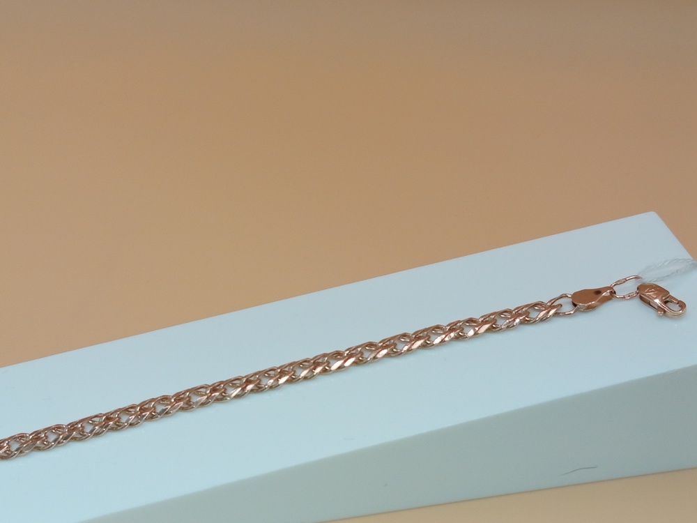 БРАСЛЕТ ПОЛНОВЕСНЫЙ Ромб двойной Au 585