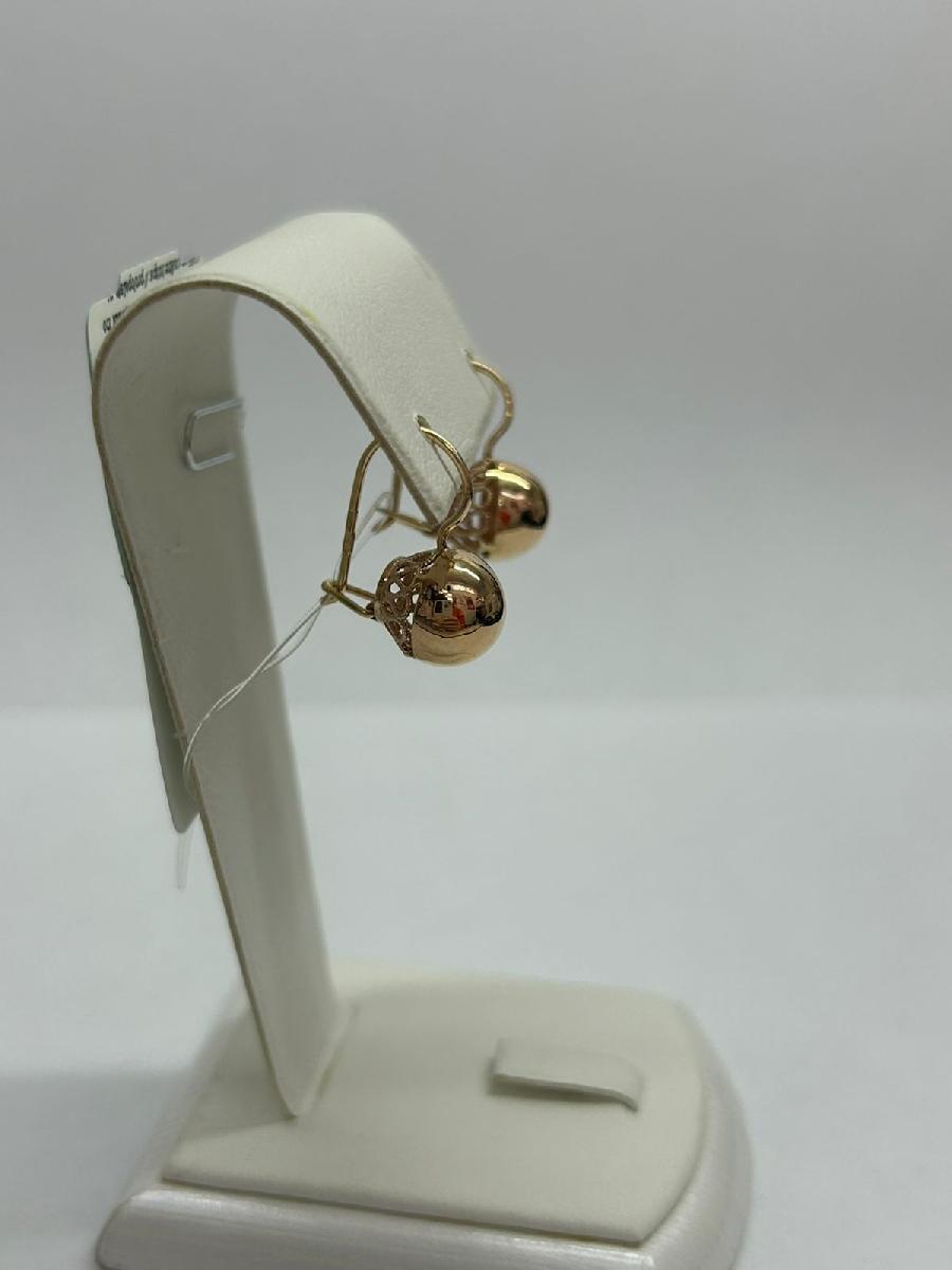 СЕРЬГИ ПЕТЕЛЬКА без камня (Au 585)