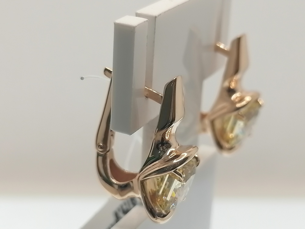 СЕРЬГИ С КАМНЕМ (Au 585)