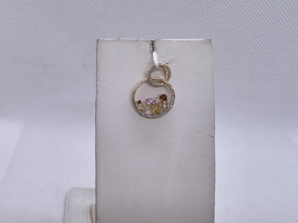 ПОДКМИ585 ПОДВЕСКА С КАМНЯМИ (Au 585)