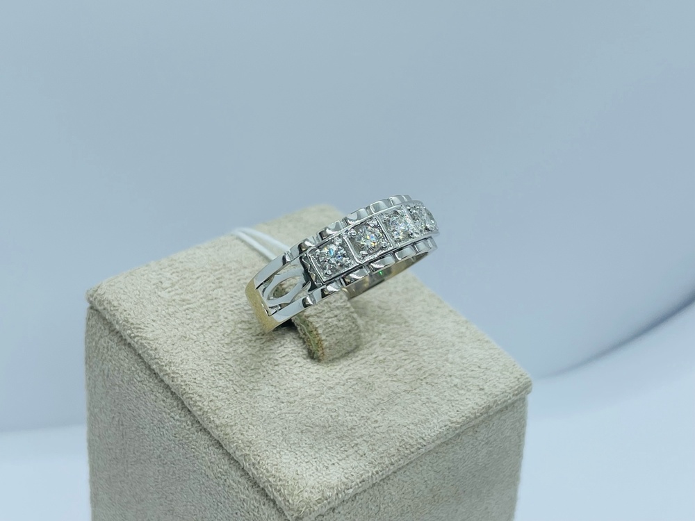 КОЛЬЦО С КАМНЯМИ (Au 750)