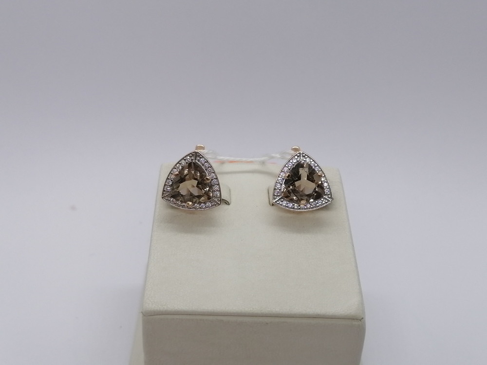 СКМИ585 СЕРЬГИ С КАМНЯМИ (Au 585)