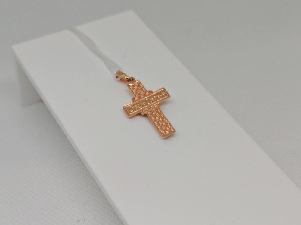 ПОДКБК585 ПОДВЕСКА КРЕСТ БЕЗ КАМНЯ (Au 585)