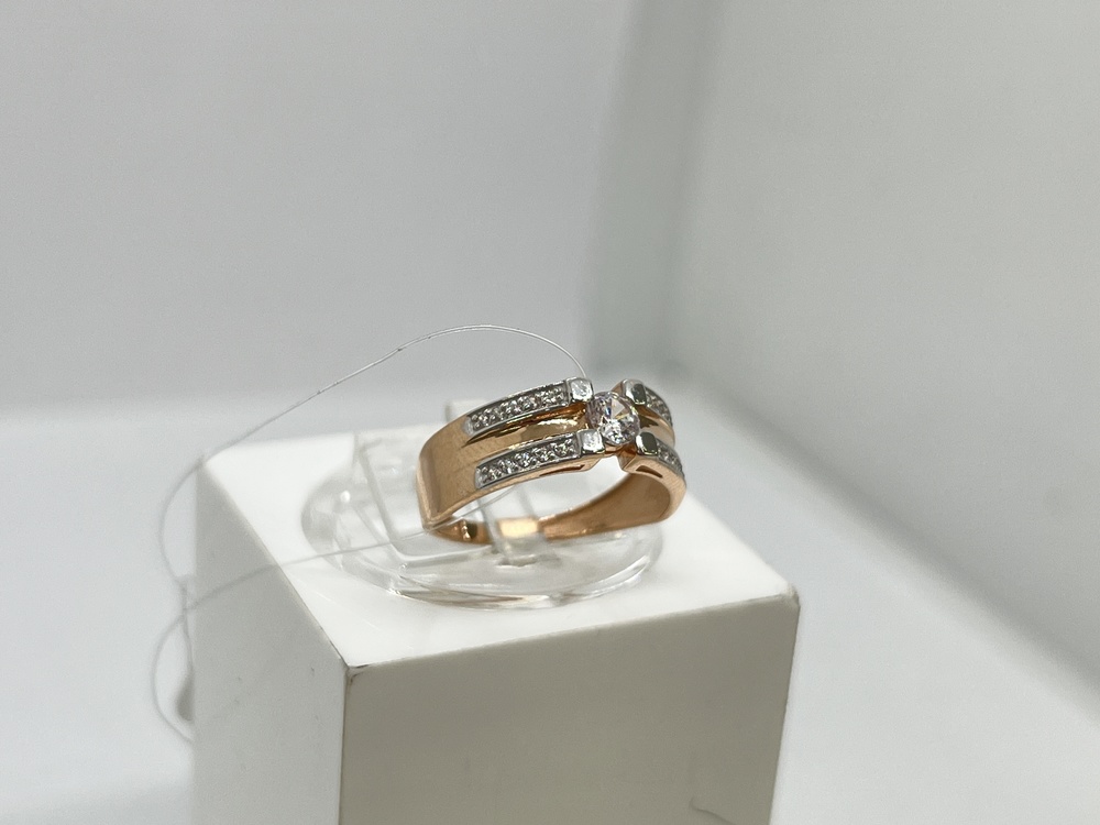 КОЛЬЦО С КАМНЯМИ (Au 585)