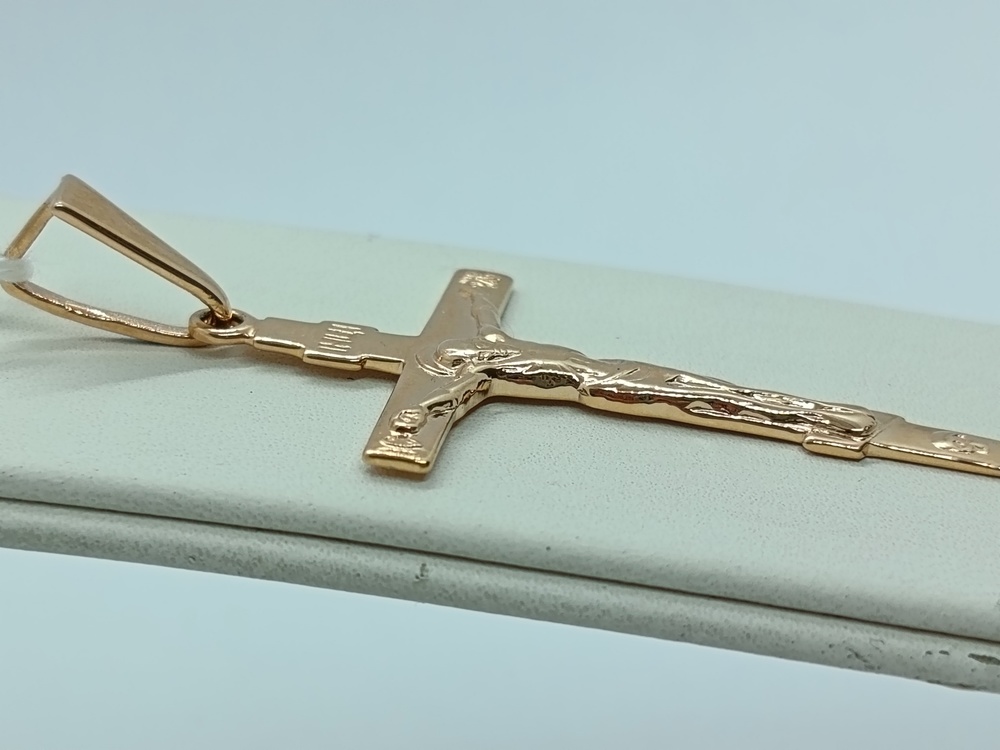 ПОДКБК585 ПОДВЕСКА КРЕСТ БЕЗ КАМНЯ (Au 585)