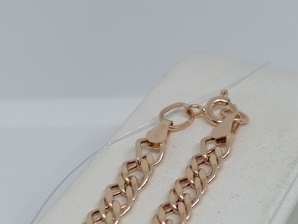 8080154П-50 ЦЕПЬ ПУСТОТЕЛАЯ Ромб двойной (Au 585)