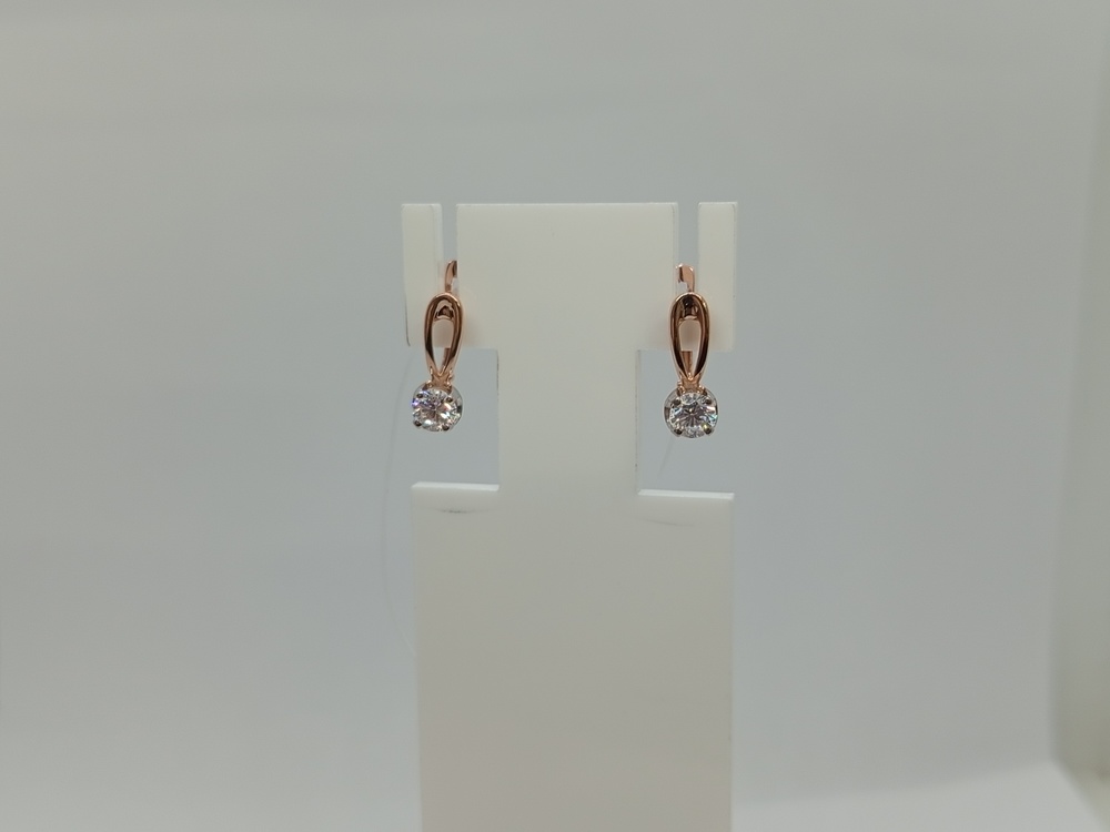 СЕРЬГИ С КАМНЕМ (Au 585)