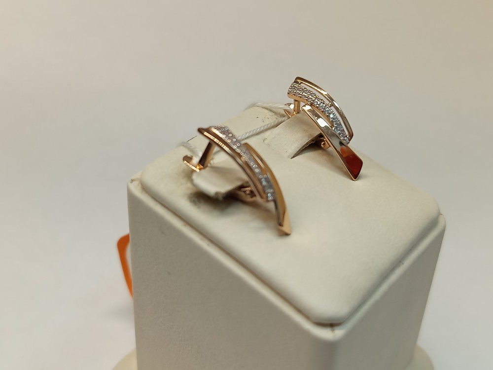 СКМИ585 СЕРЬГИ С КАМНЯМИ (Au 585)